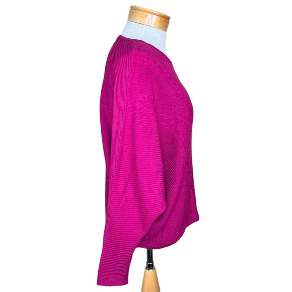 Philosophy Women’s Dolman Sleeve Sweater with Ribbed Chevron Design 1X - Picture 9 of 13